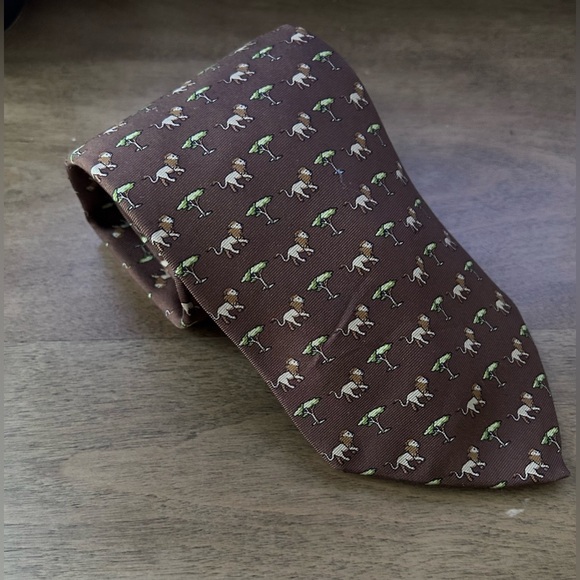 Brooks Brothers 346 Silk Brown Safari Tie - Picture 3 of 4